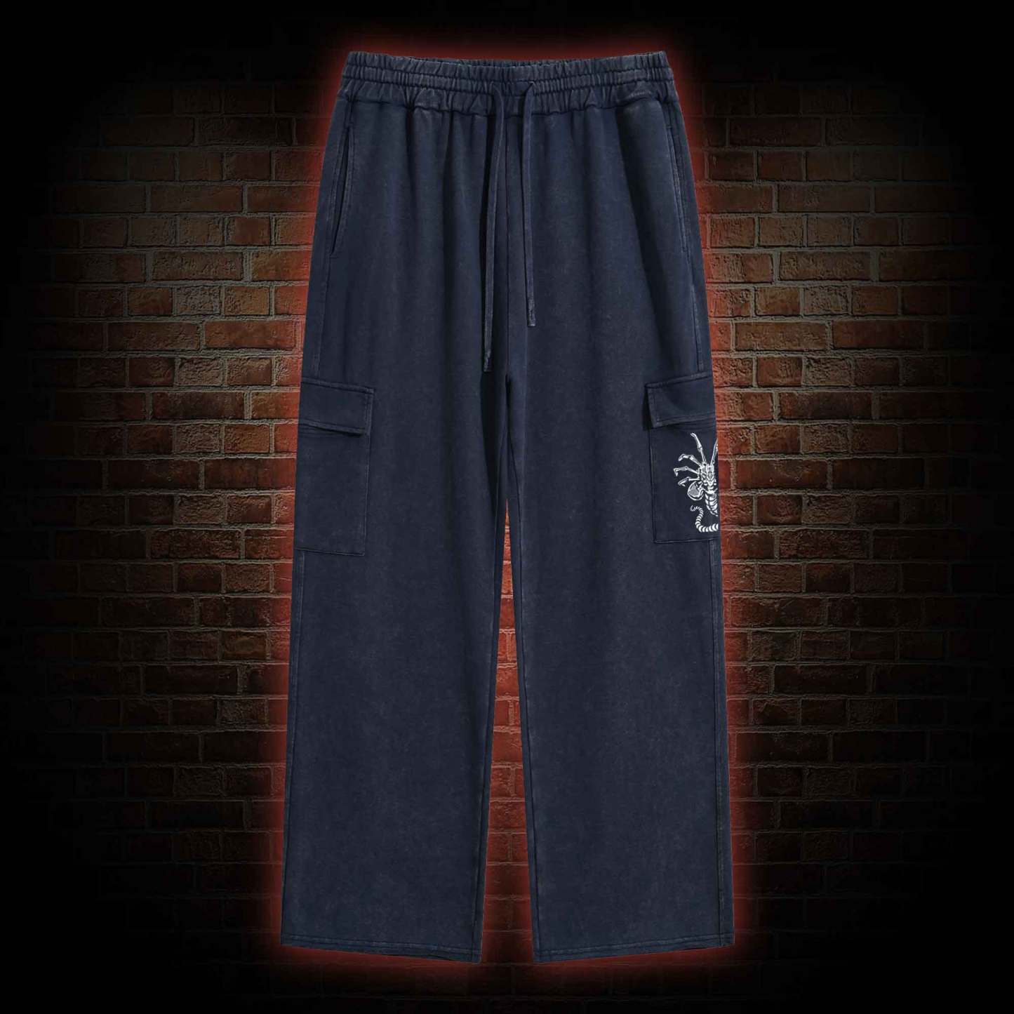 Alien Delivery Guy Washed Cargo Pants