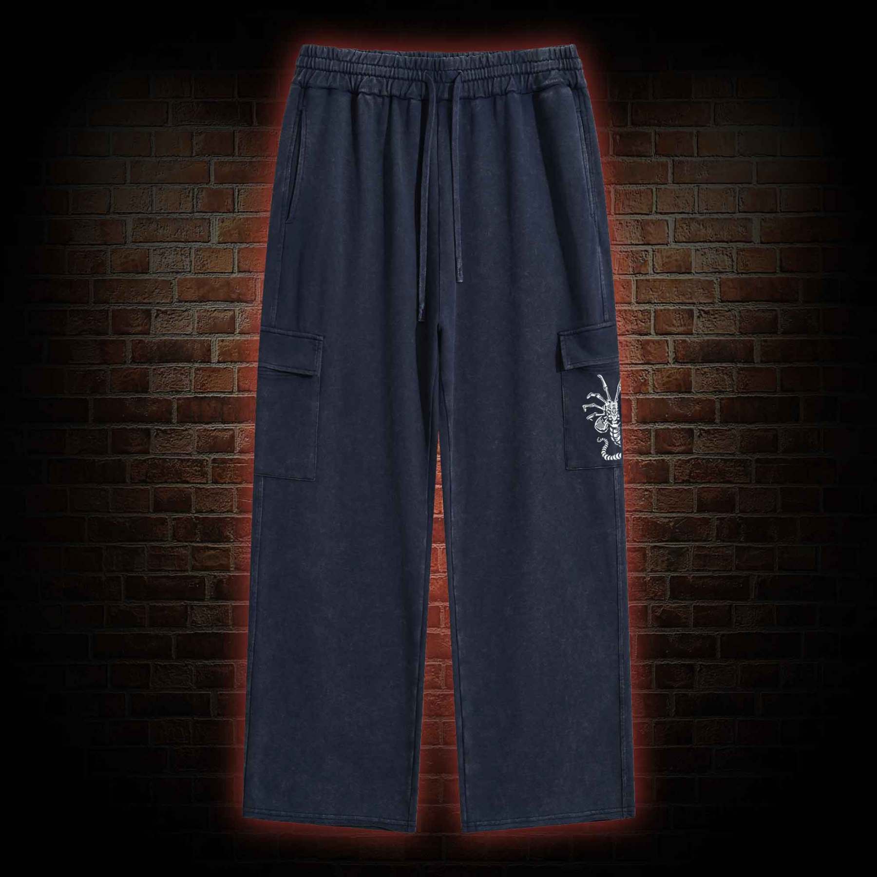 Alien Delivery Guy Washed Cargo Pants