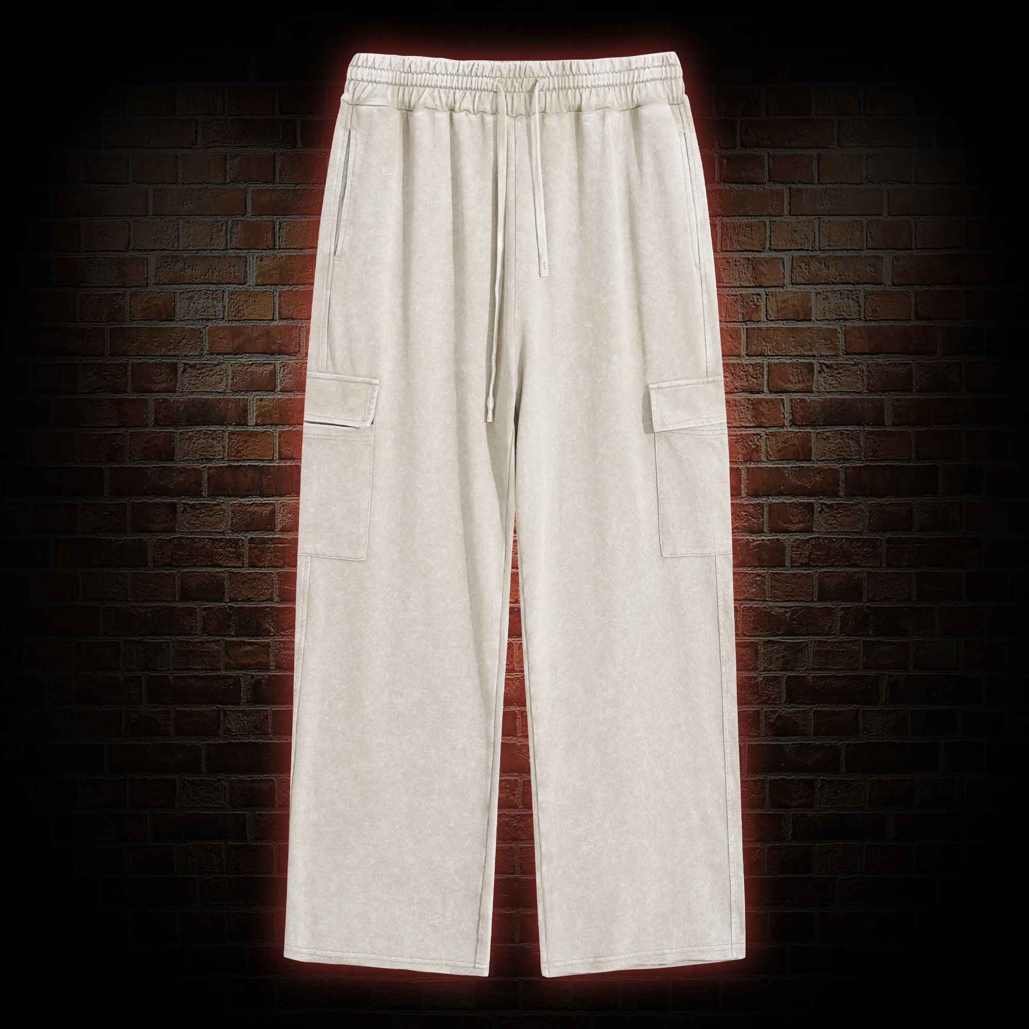 Unisex Washed Cargo Pants