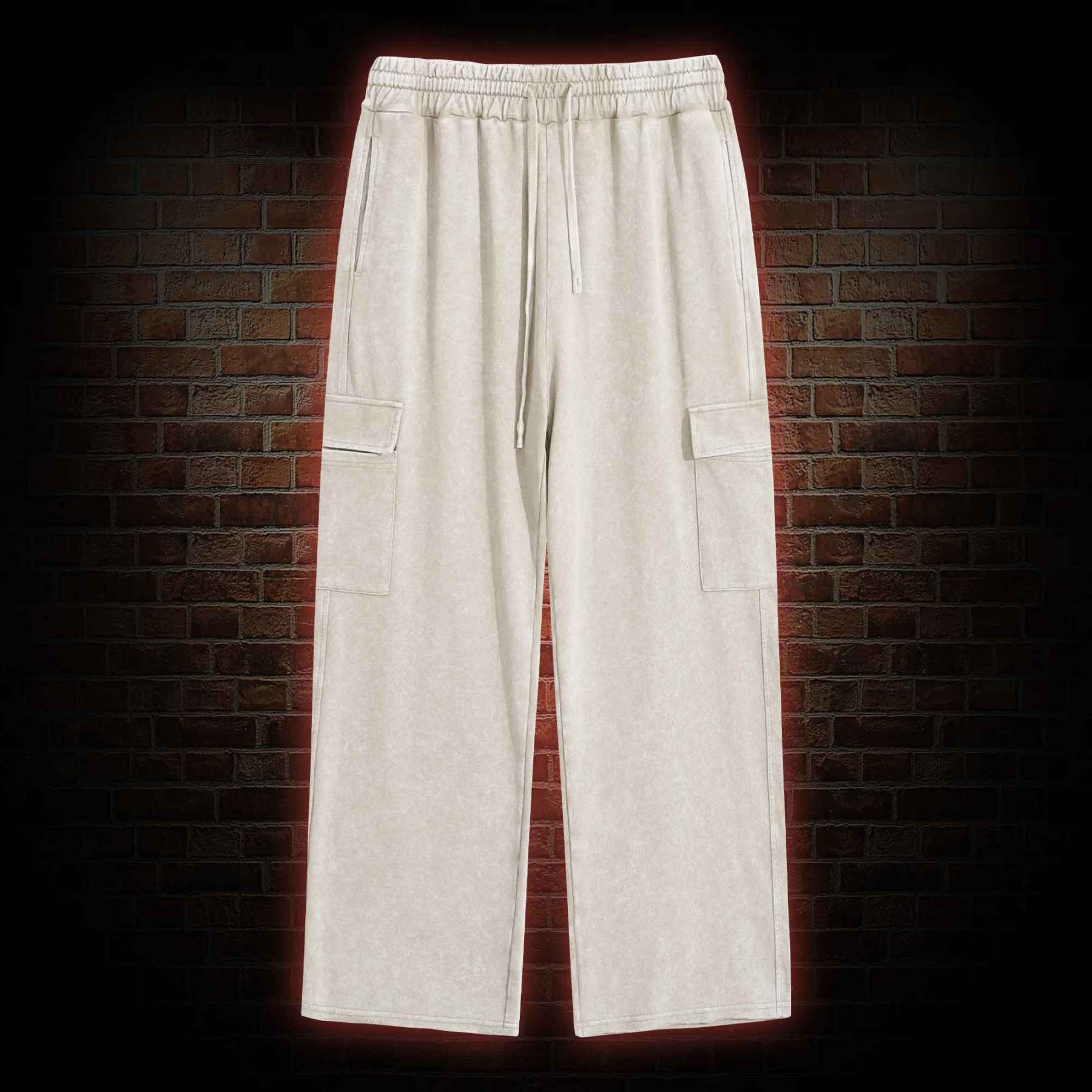 Unisex Washed Cargo Pants