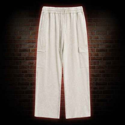 Unisex Washed Cargo Pants