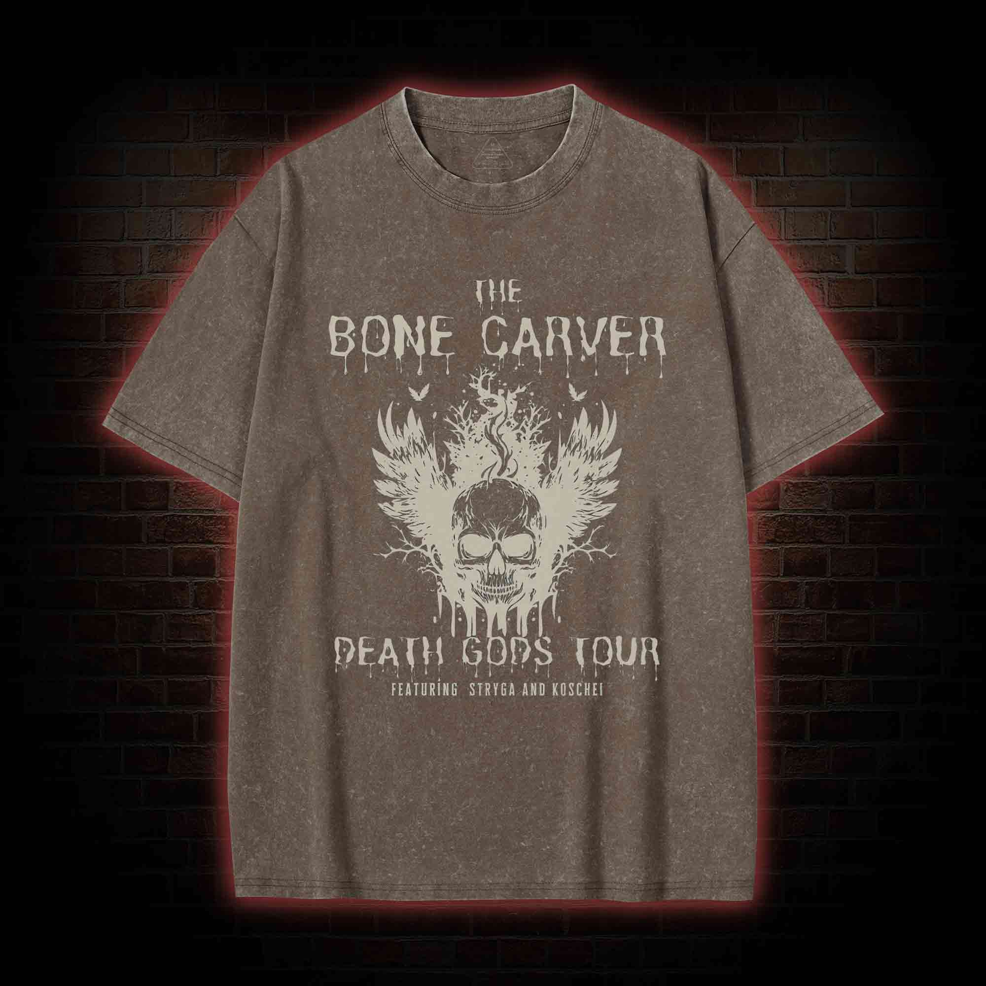 The Bone Carver Death Gods Tour Washed T-shirt