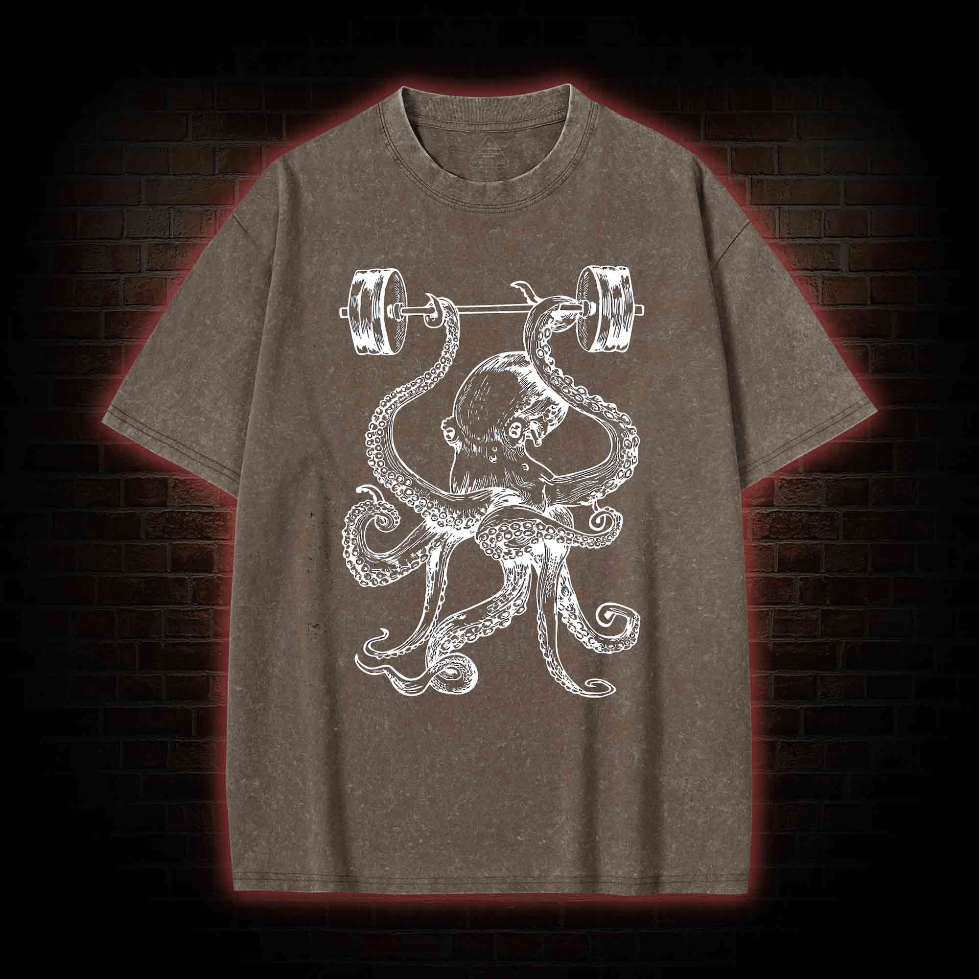 Octopus Weightlifting Washed T-shirt