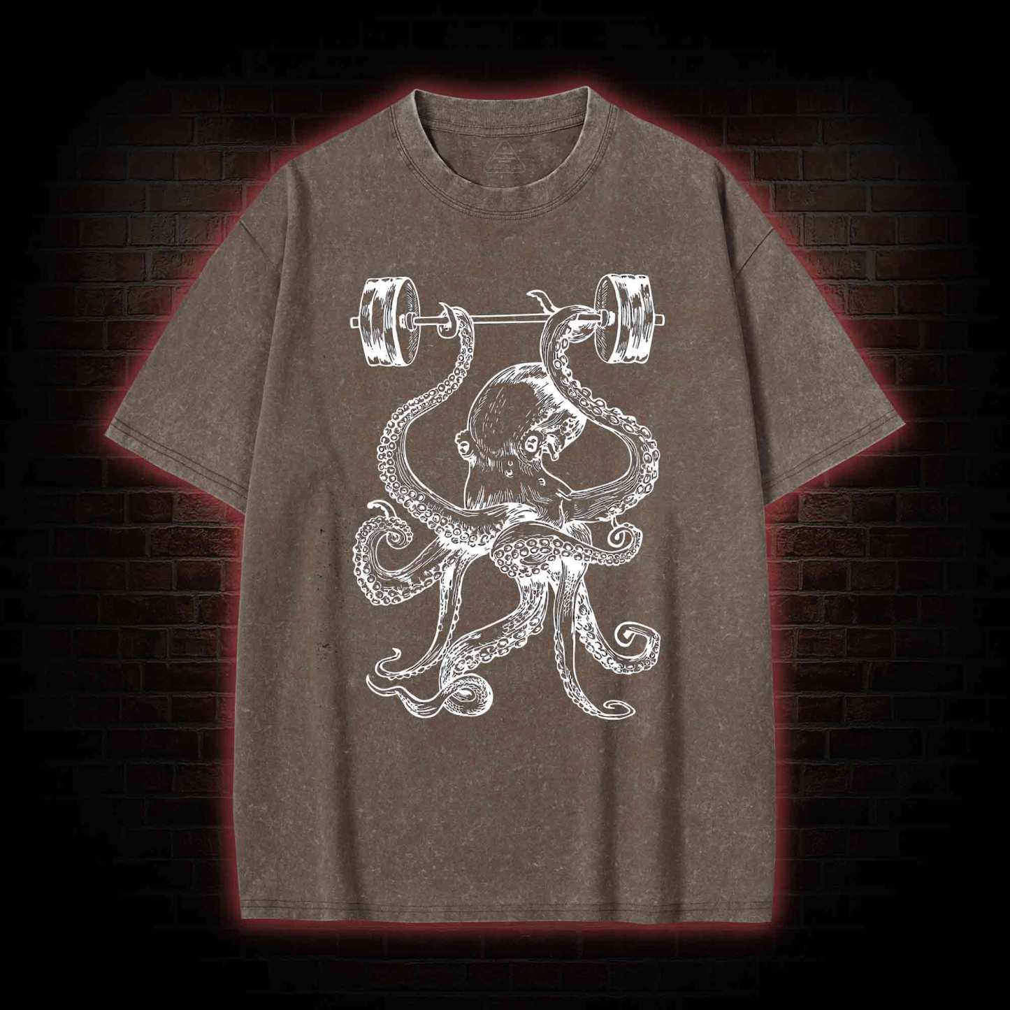 Octopus Weightlifting Washed T-shirt