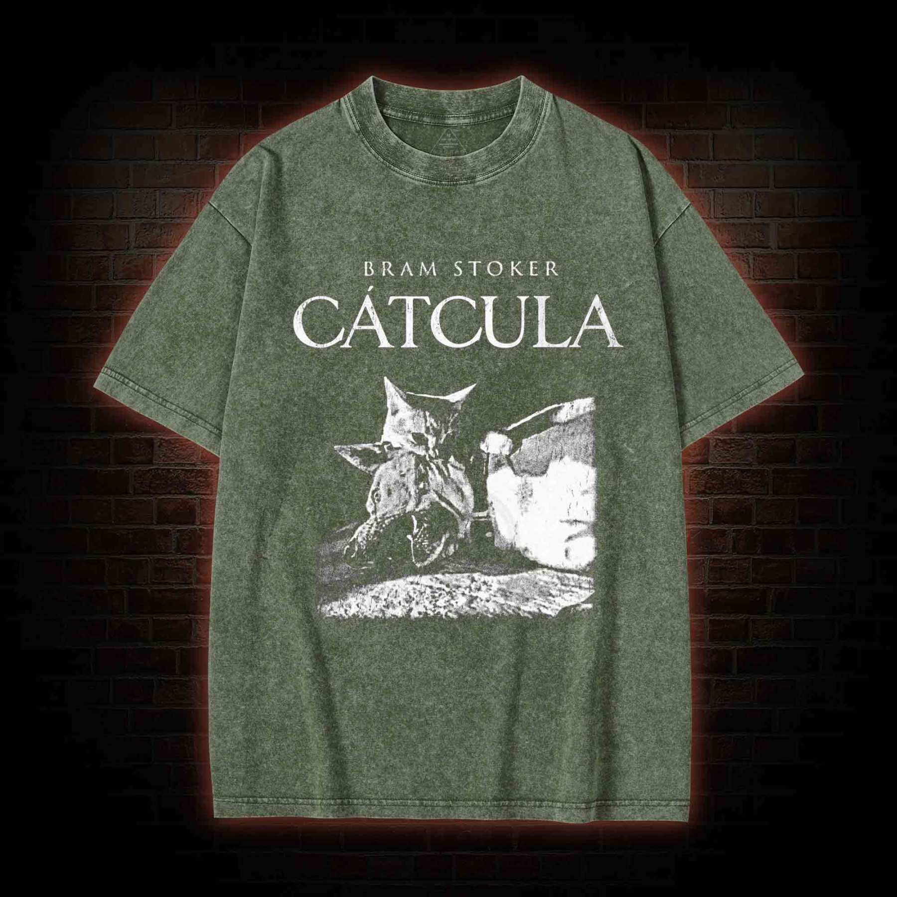 Cat Vampire Washed T-shirt