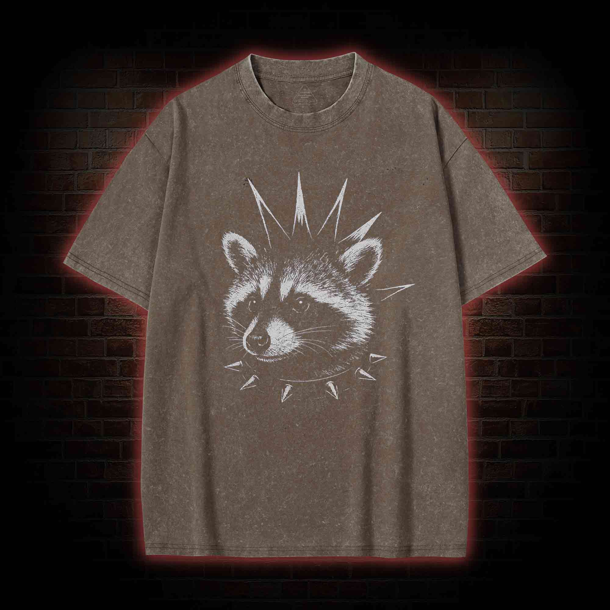 Punk Raccoon Washed T-shirt