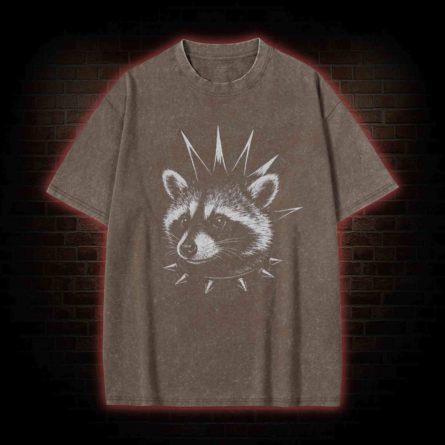 Punk Raccoon Washed T-shirt