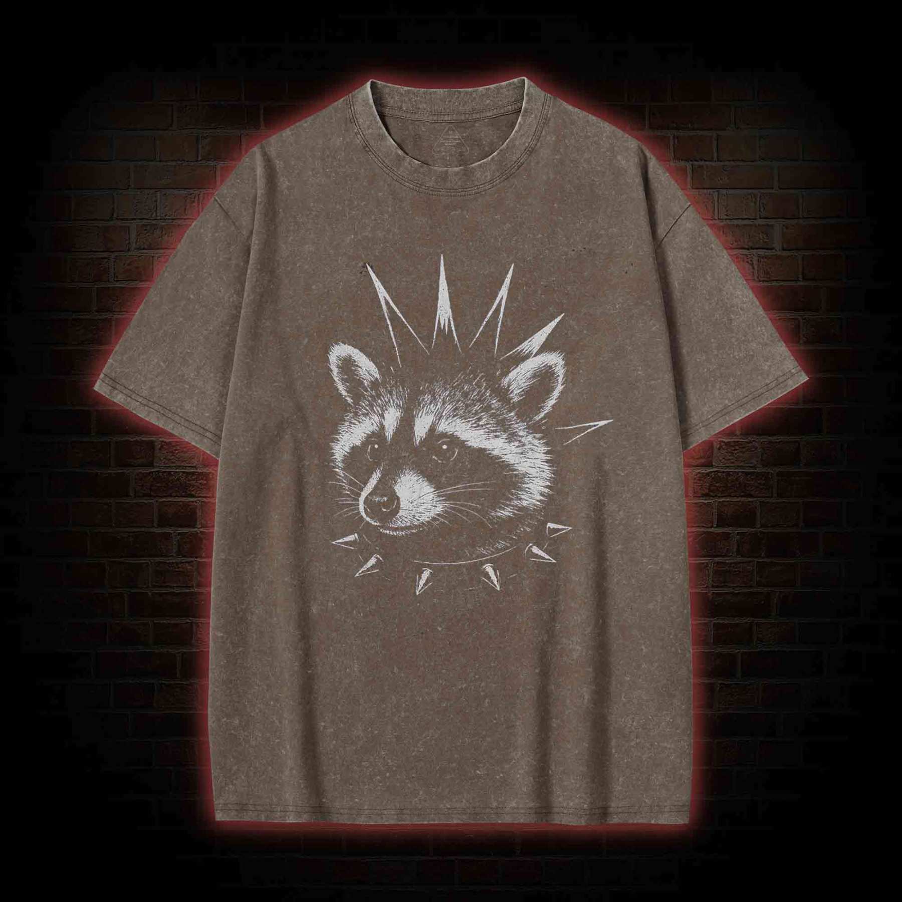 Punk Raccoon Washed T-shirt