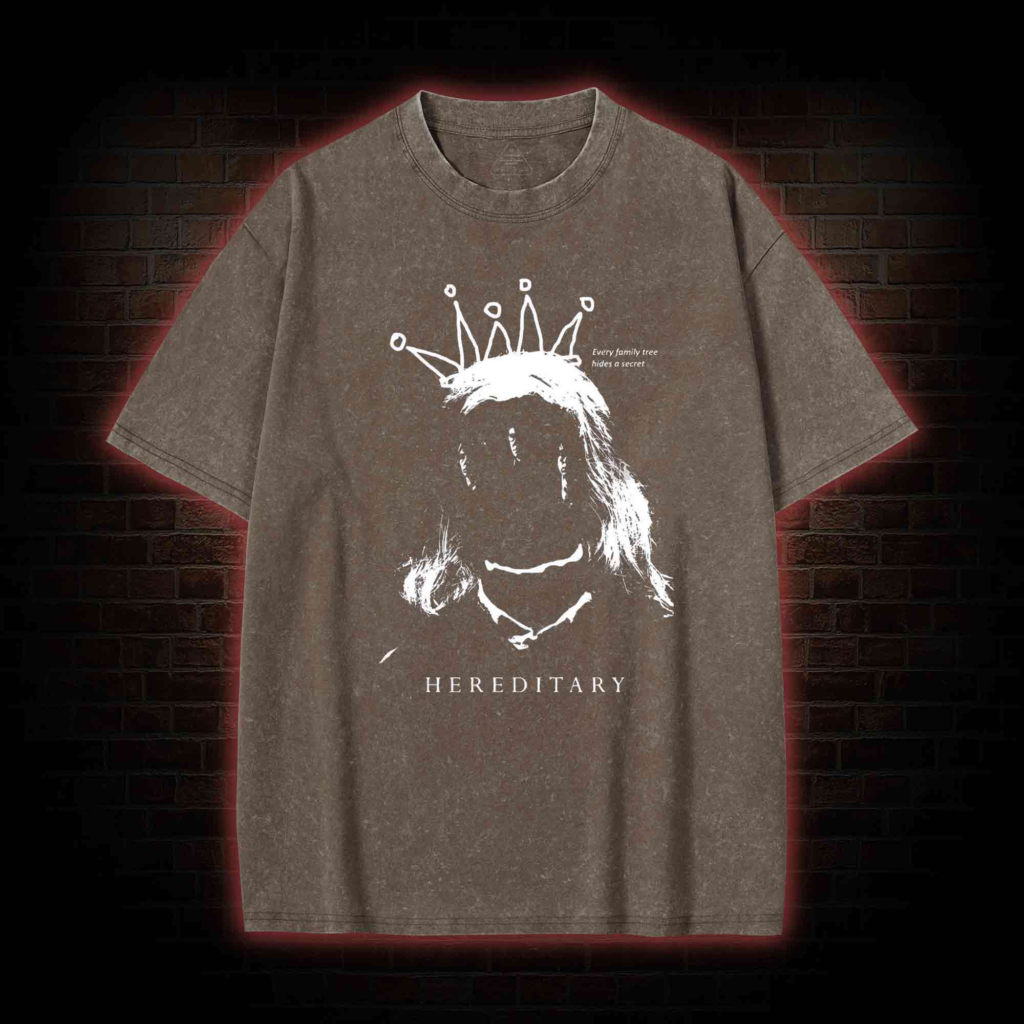 Horror Every Family Tree Hides A Secret Washed T-shirt