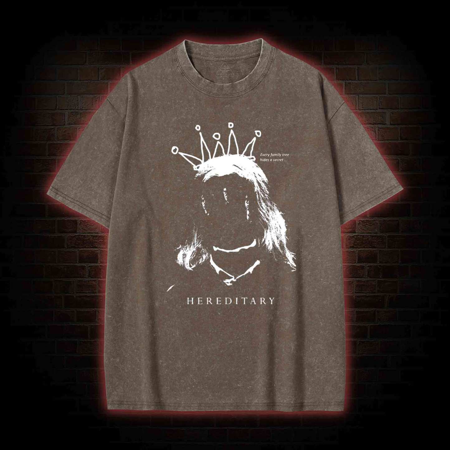 Horror Every Family Tree Hides A Secret Washed T-shirt