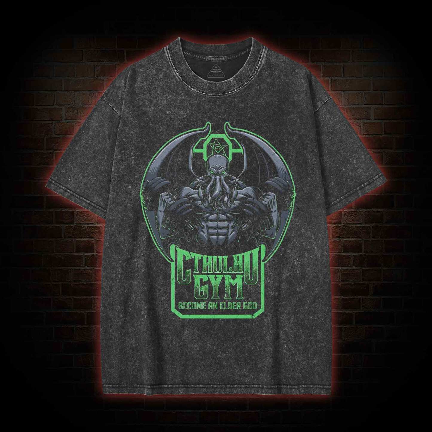 Cthulhu Gym Washed T-shirt