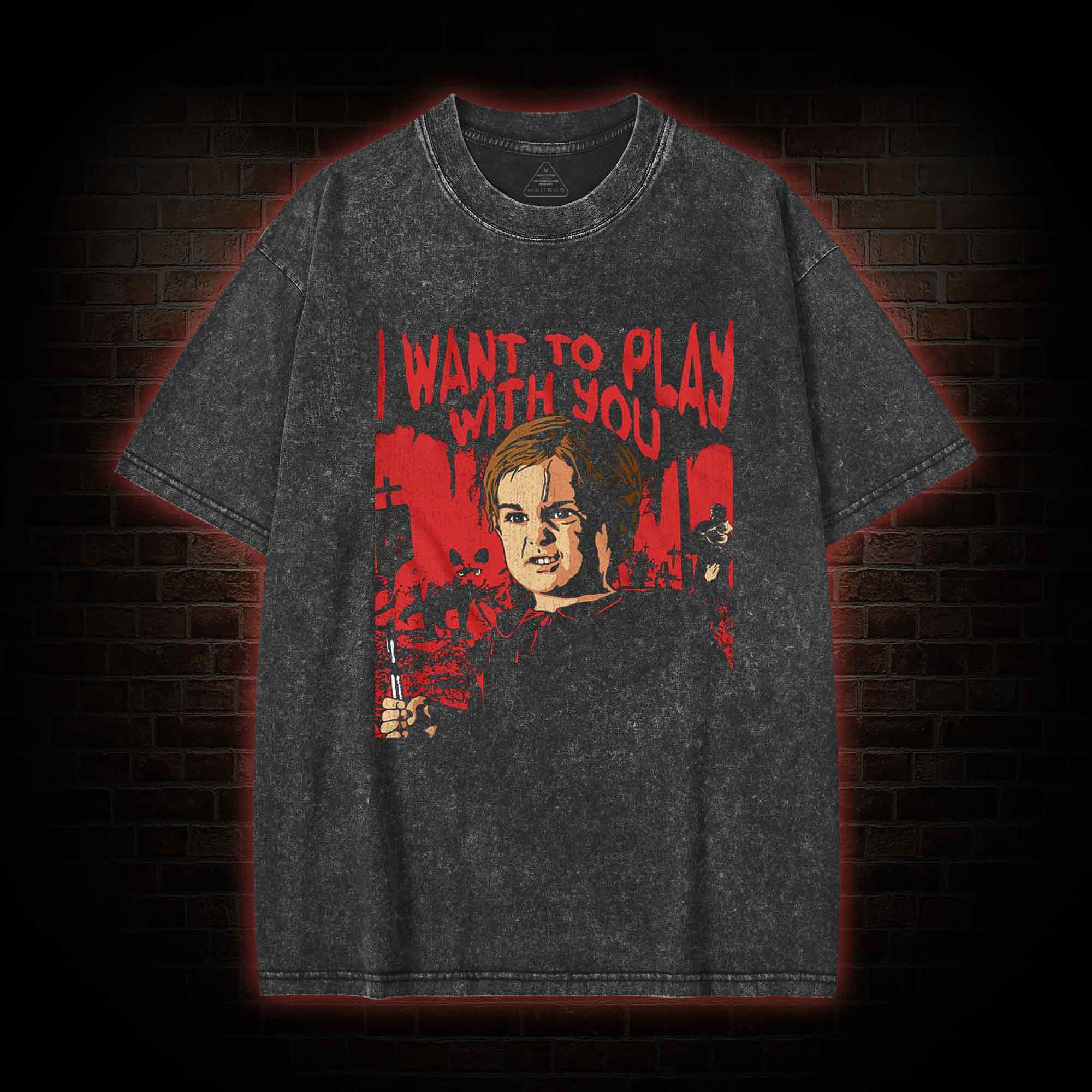 I Want to Play With You Washed T-shirt
