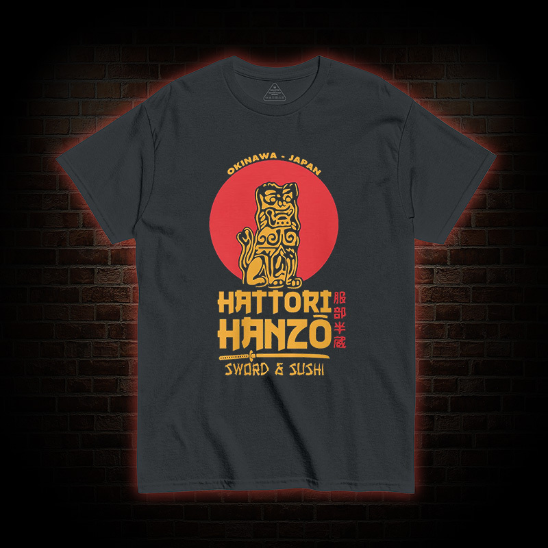 Hattori Hanzo Sword and Sushi T-shirt