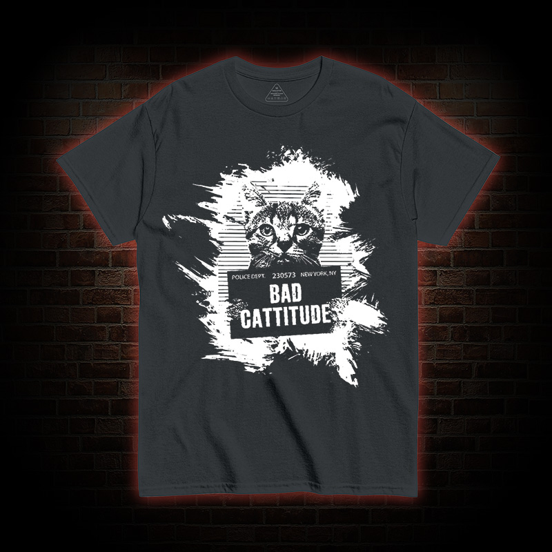 Mugshot Cat Fun Vintage T-Shirt