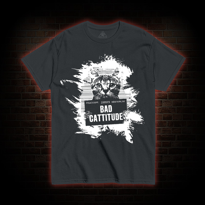 Mugshot Cat Fun Vintage T-Shirt