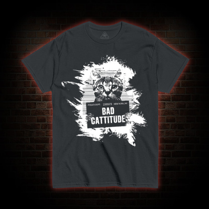 Mugshot Cat Fun Vintage T-Shirt