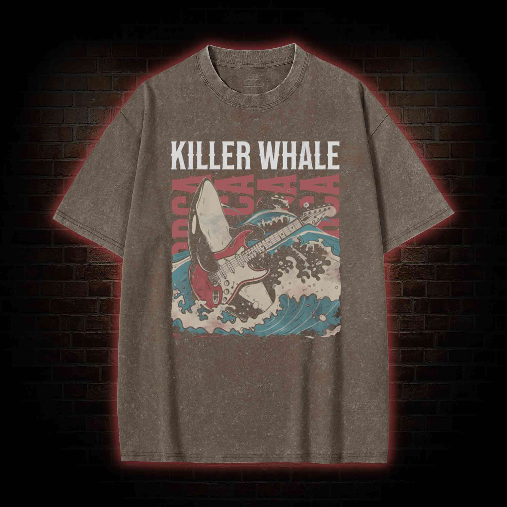 Orca Killer Whale Washed T-shirt