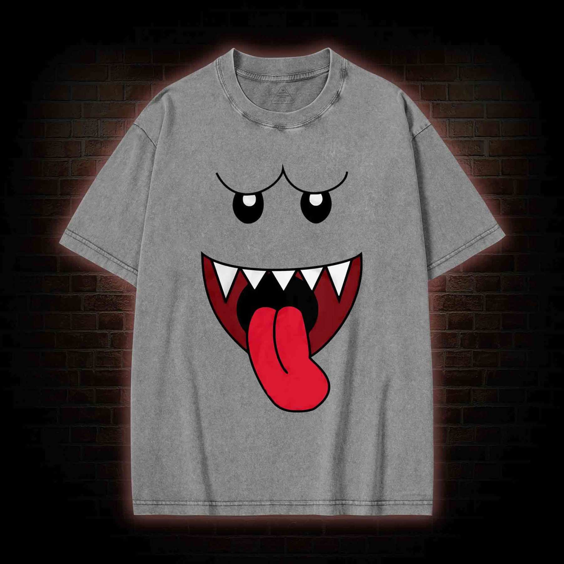 Boo Ghost Face Washed T-shirt