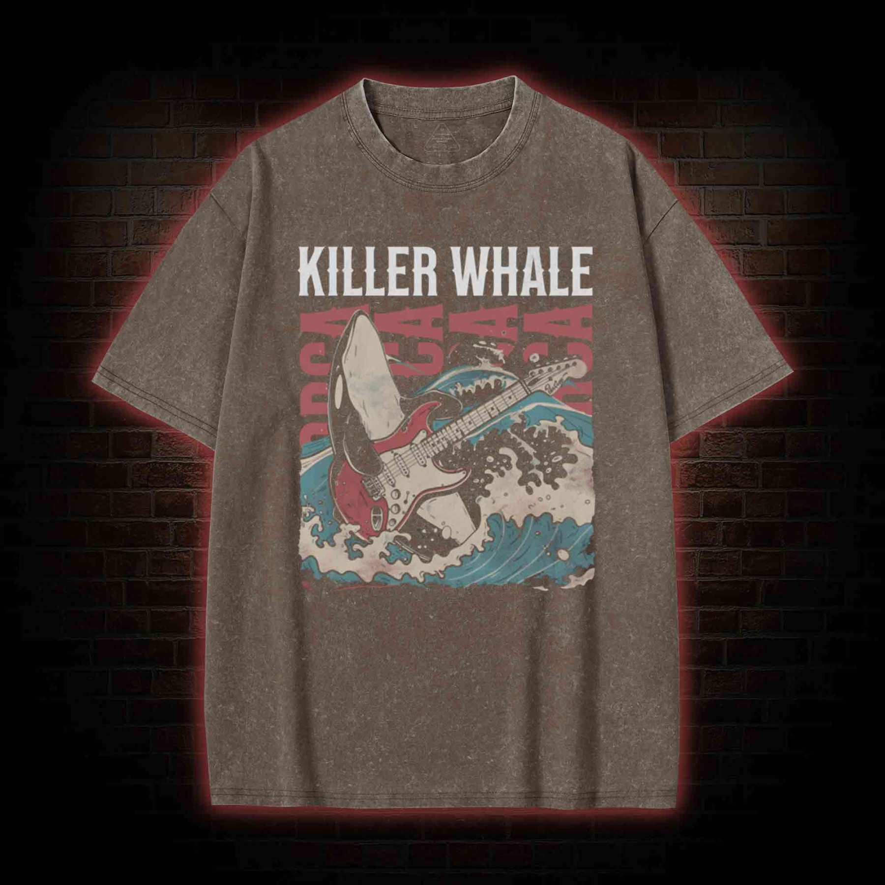 Orca Killer Whale Washed T-shirt