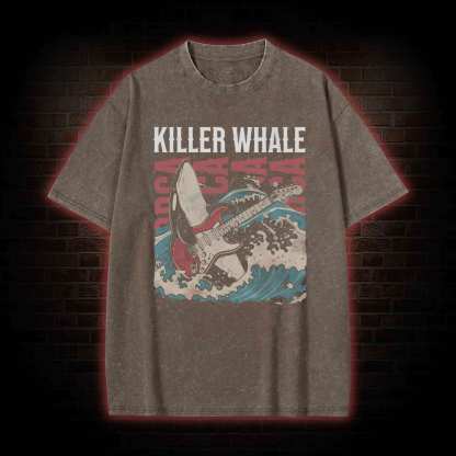 Orca Killer Whale Washed T-shirt