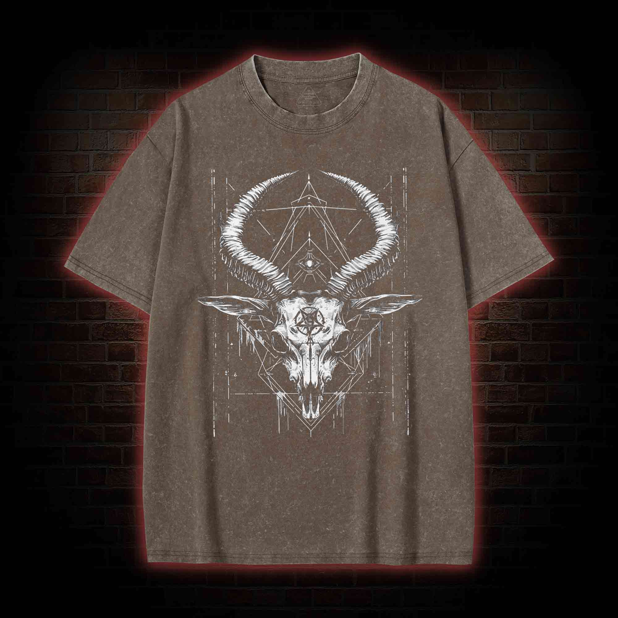 Baphomet Occult Washed T-shirt