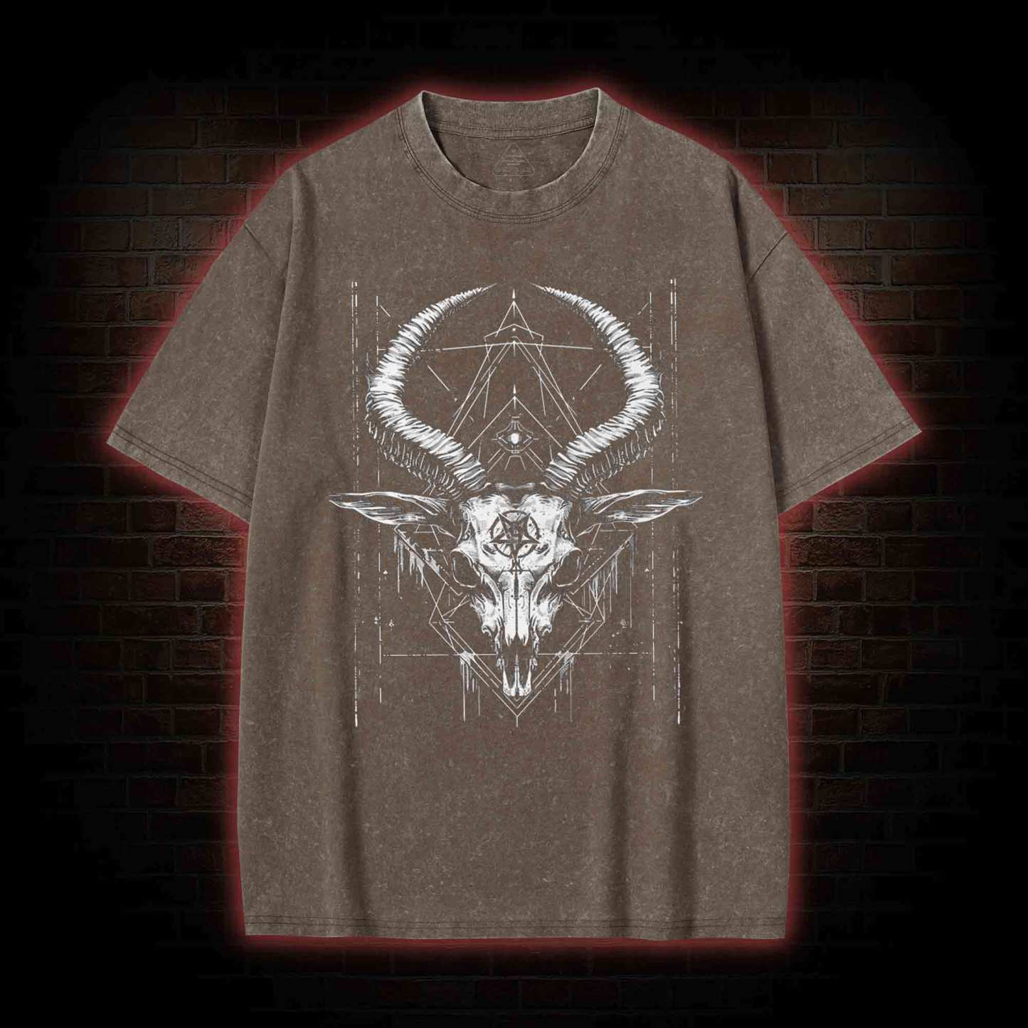 Baphomet Occult Washed T-shirt