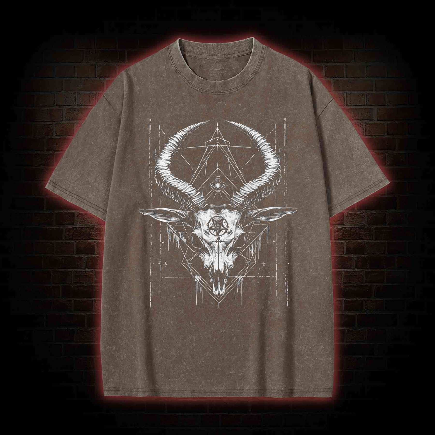 Baphomet Occult Washed T-shirt