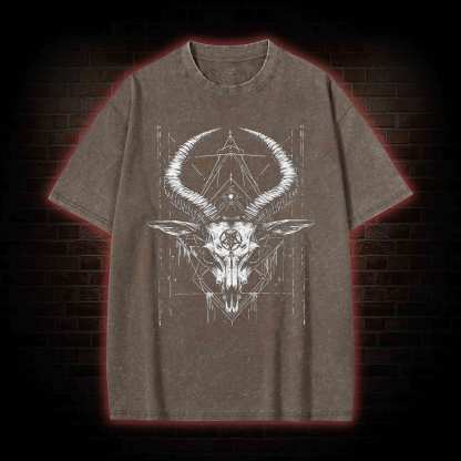 Baphomet Occult Washed T-shirt