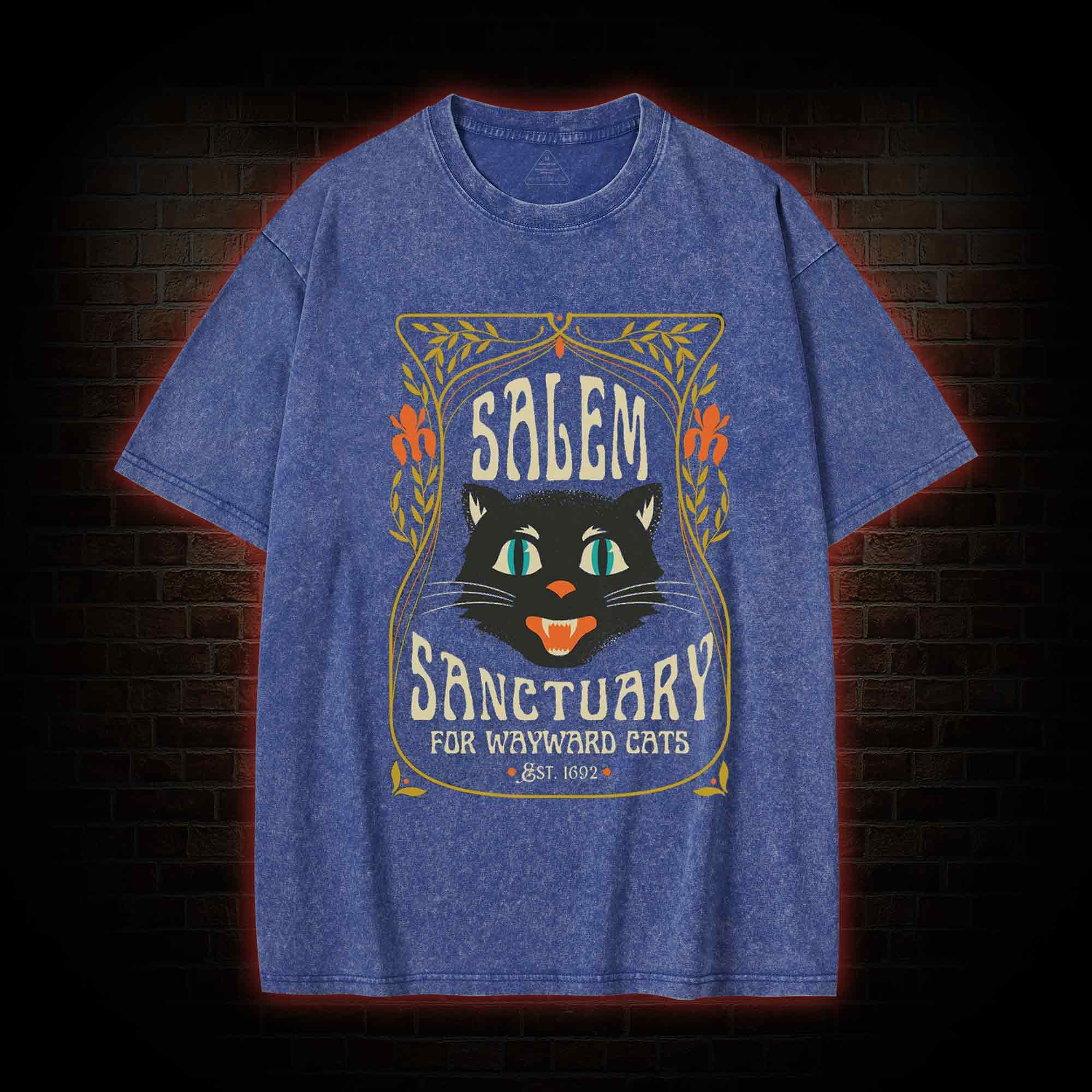 Cat Lover Washed T-shirt