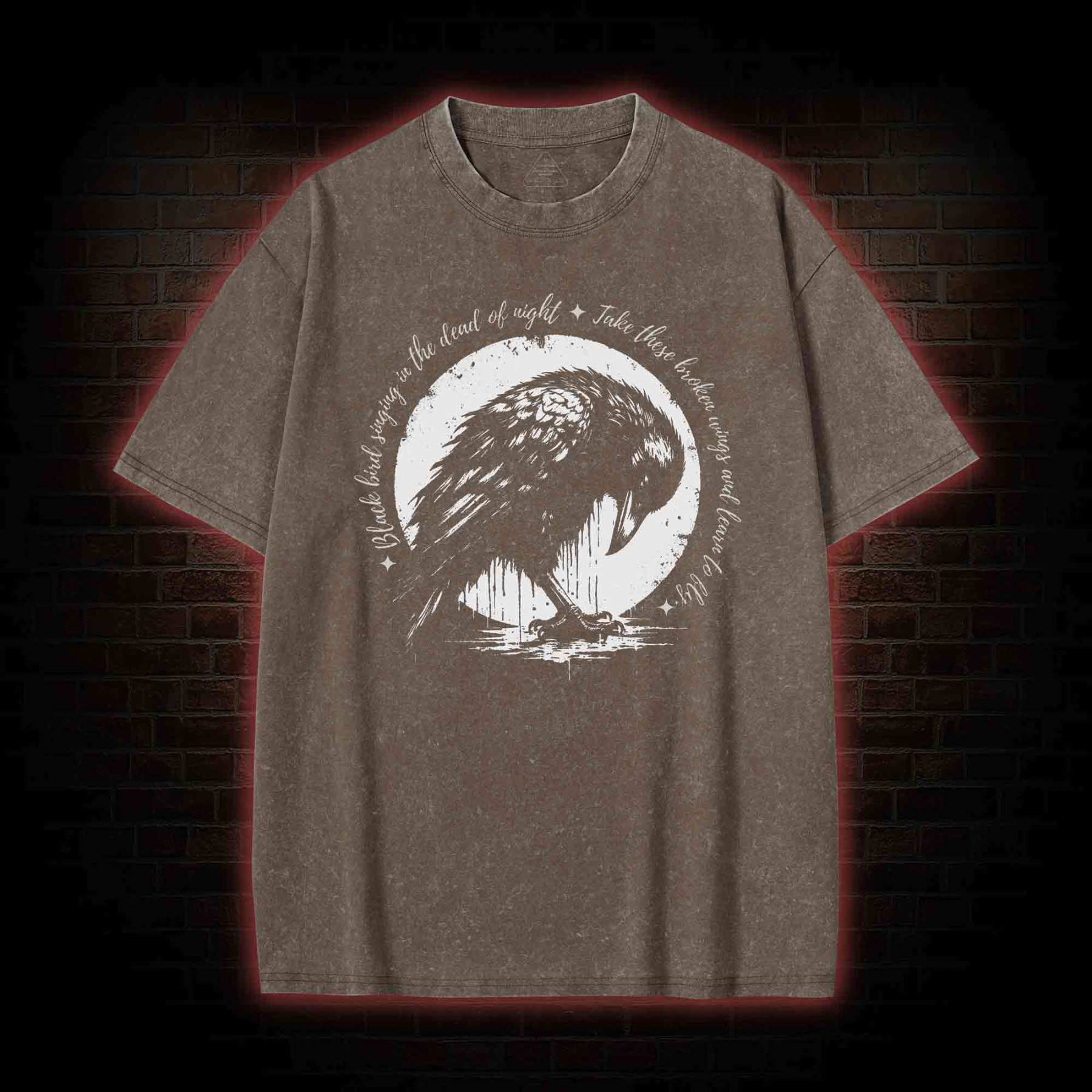 Blackbird Singing in the Dead of Night Washed T-shirt