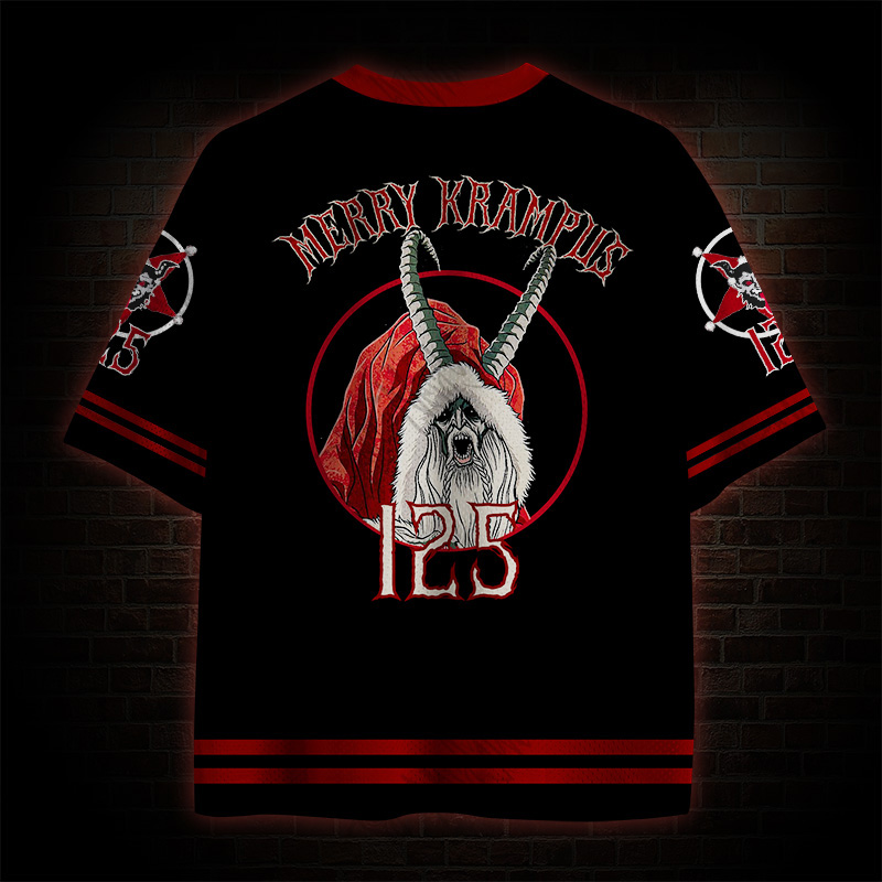Krampus Is Coming To Town Dark Christmas Mesh Jersey