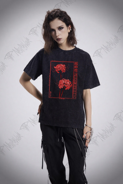 Red Spider Lily Washed T-shirt