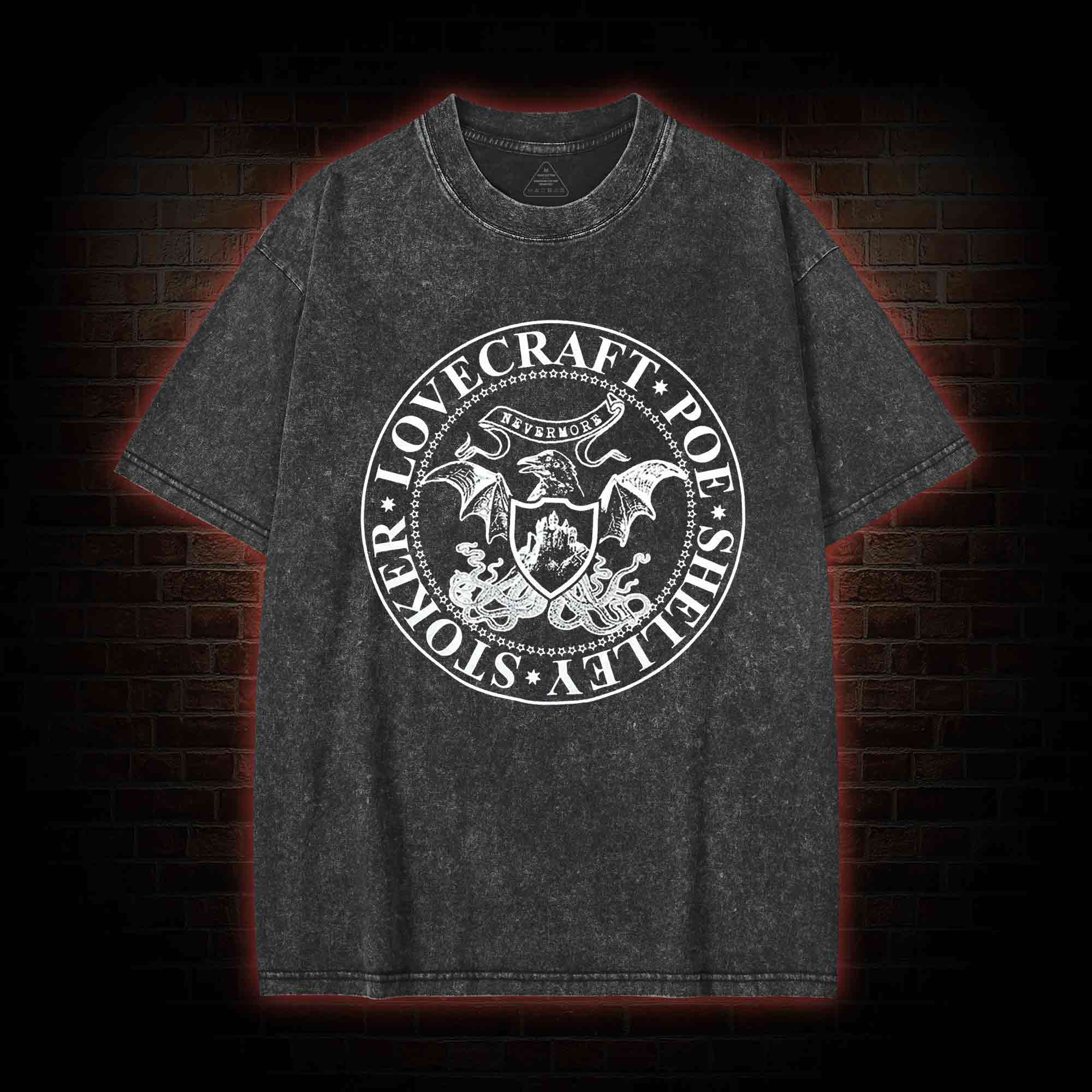 Horror Author Washed T-shirt