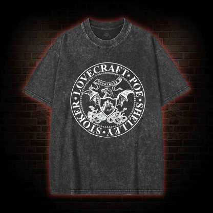 Horror Author Washed T-shirt