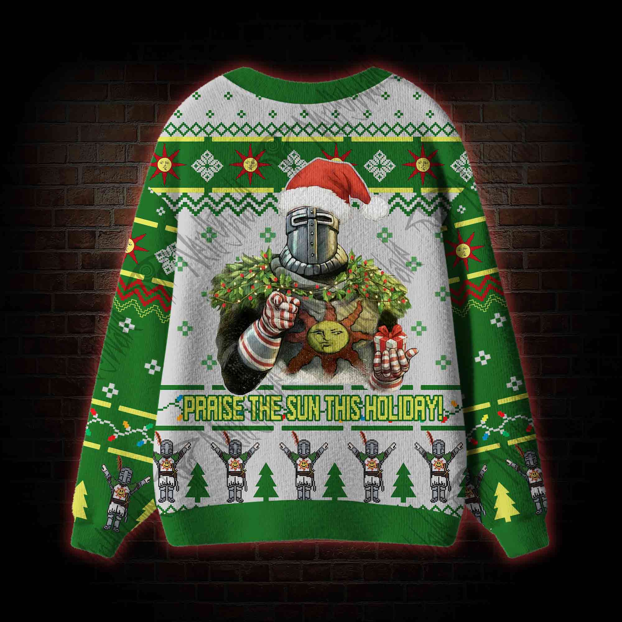 Praise the Sun This Holiday! Cardigan Sweater