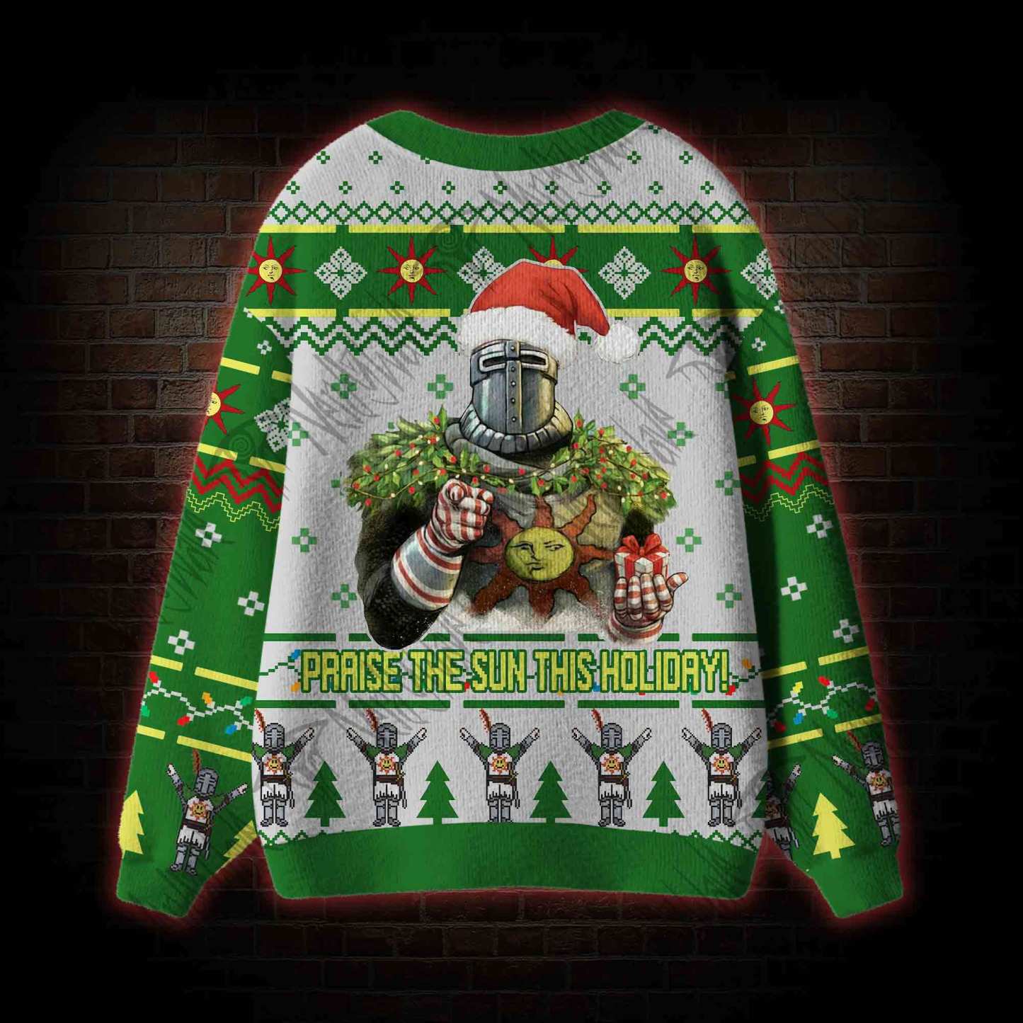 Praise the Sun This Holiday! Cardigan Sweater