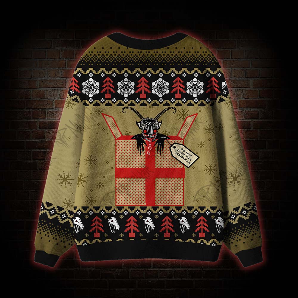 Do Not Open Till Christmas Cardigan Sweater