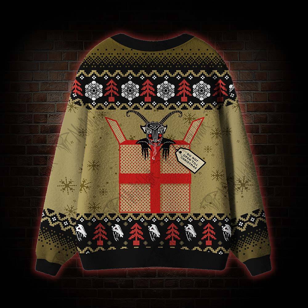 Do Not Open Till Christmas Cardigan Sweater