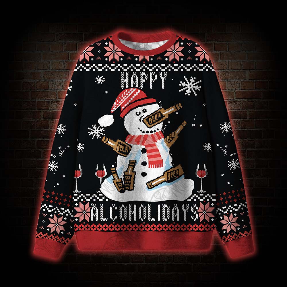 Happy Alcoholiday Ugly Sweatshirts