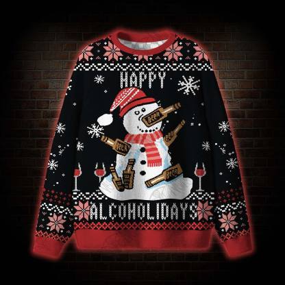 Happy Alcoholiday Ugly Sweatshirts