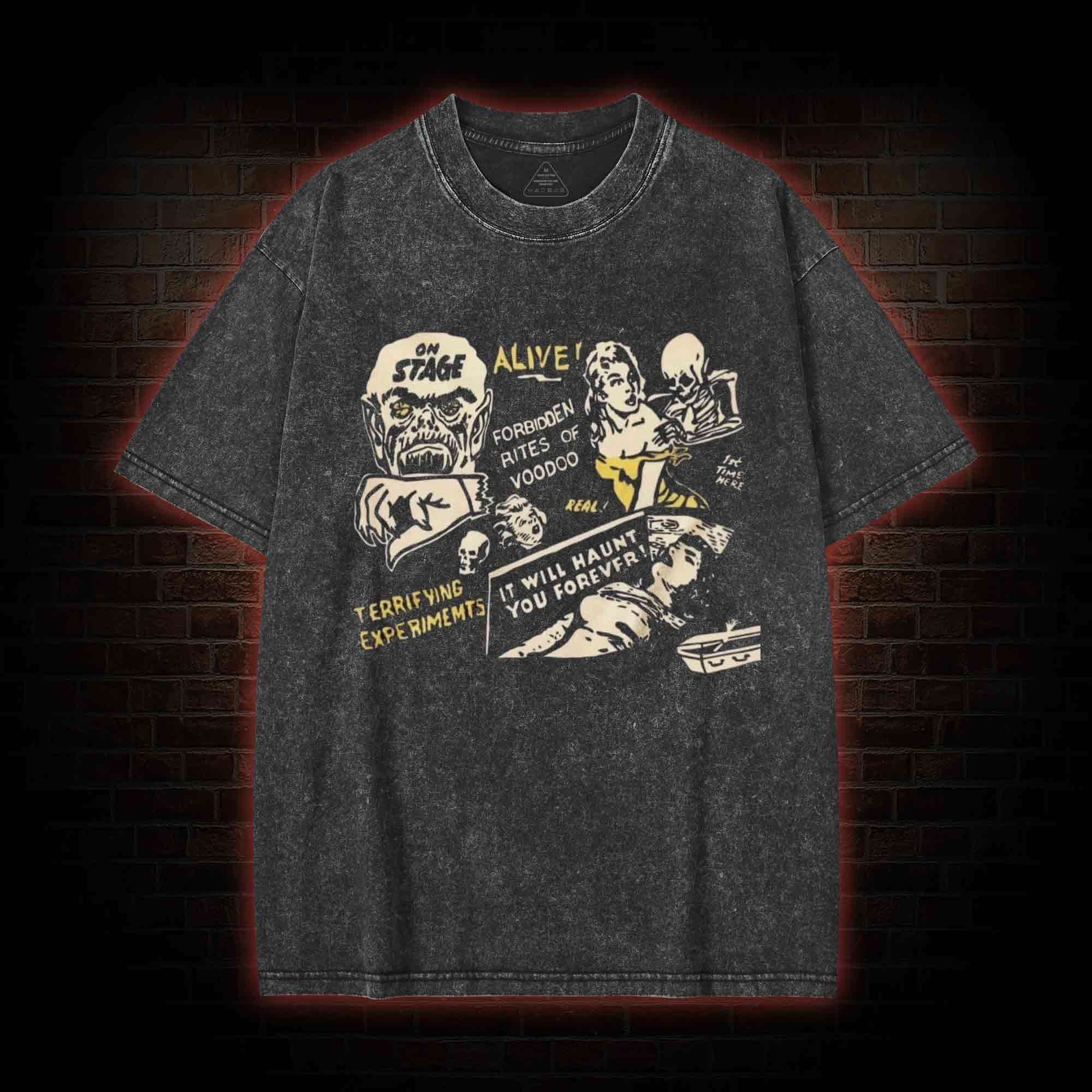 Skeleton Monster Washed T-shirt