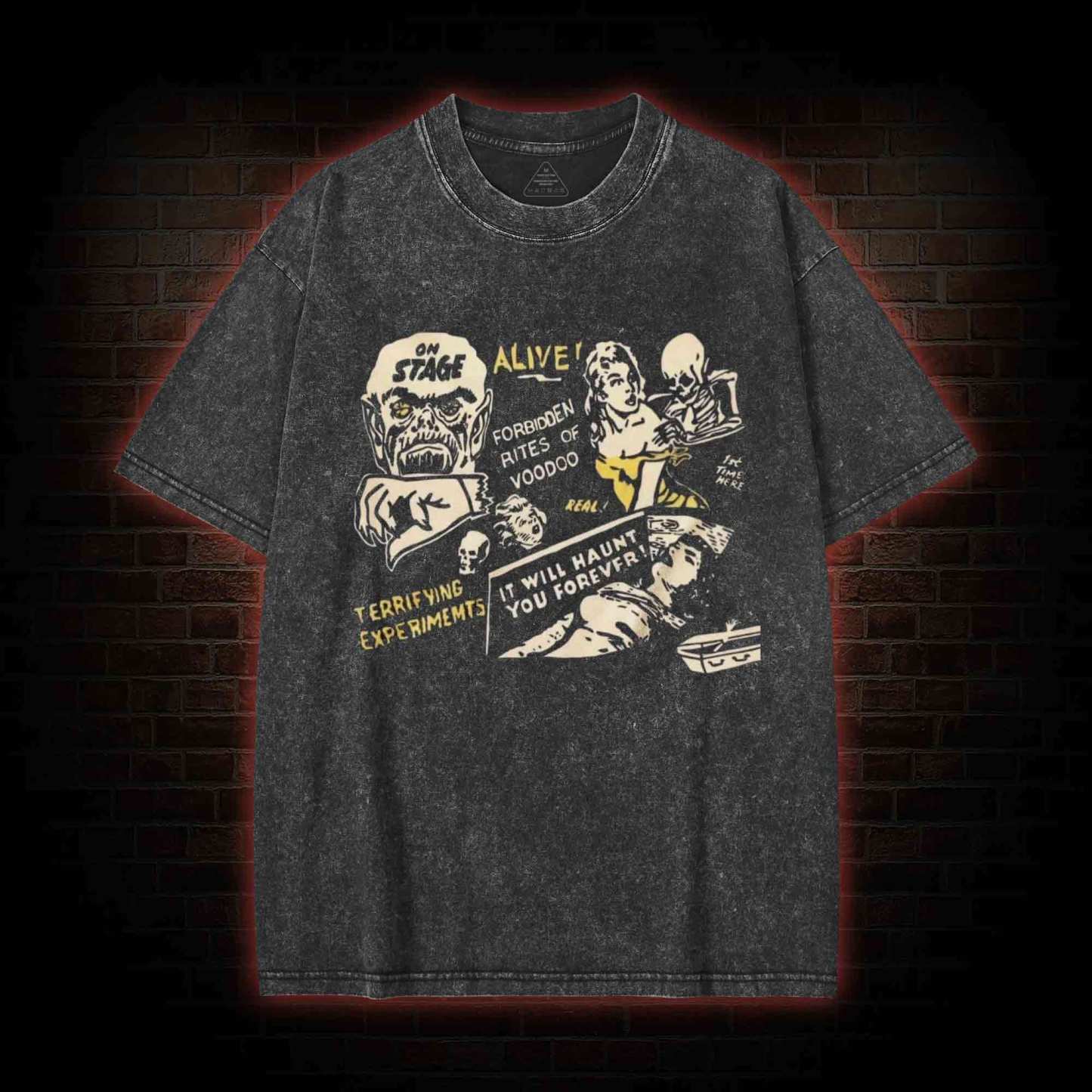 Skeleton Monster Washed T-shirt