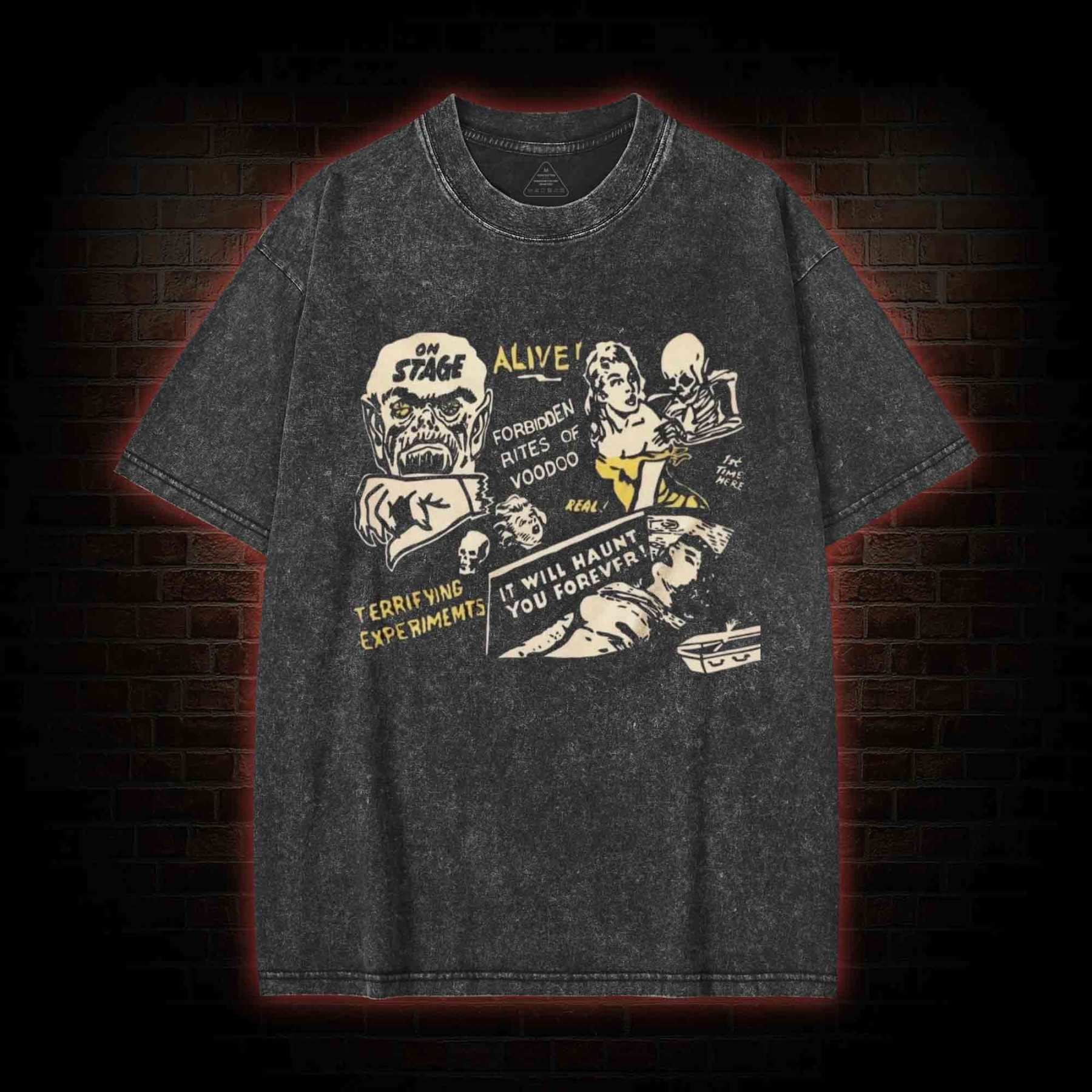 Skeleton Monster Washed T-shirt