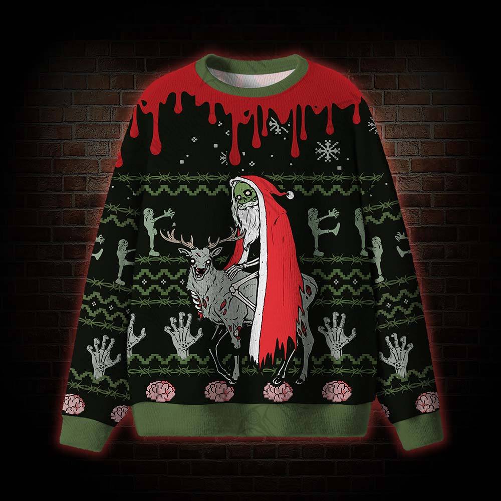Zombie Santa Ugly Sweatshirts