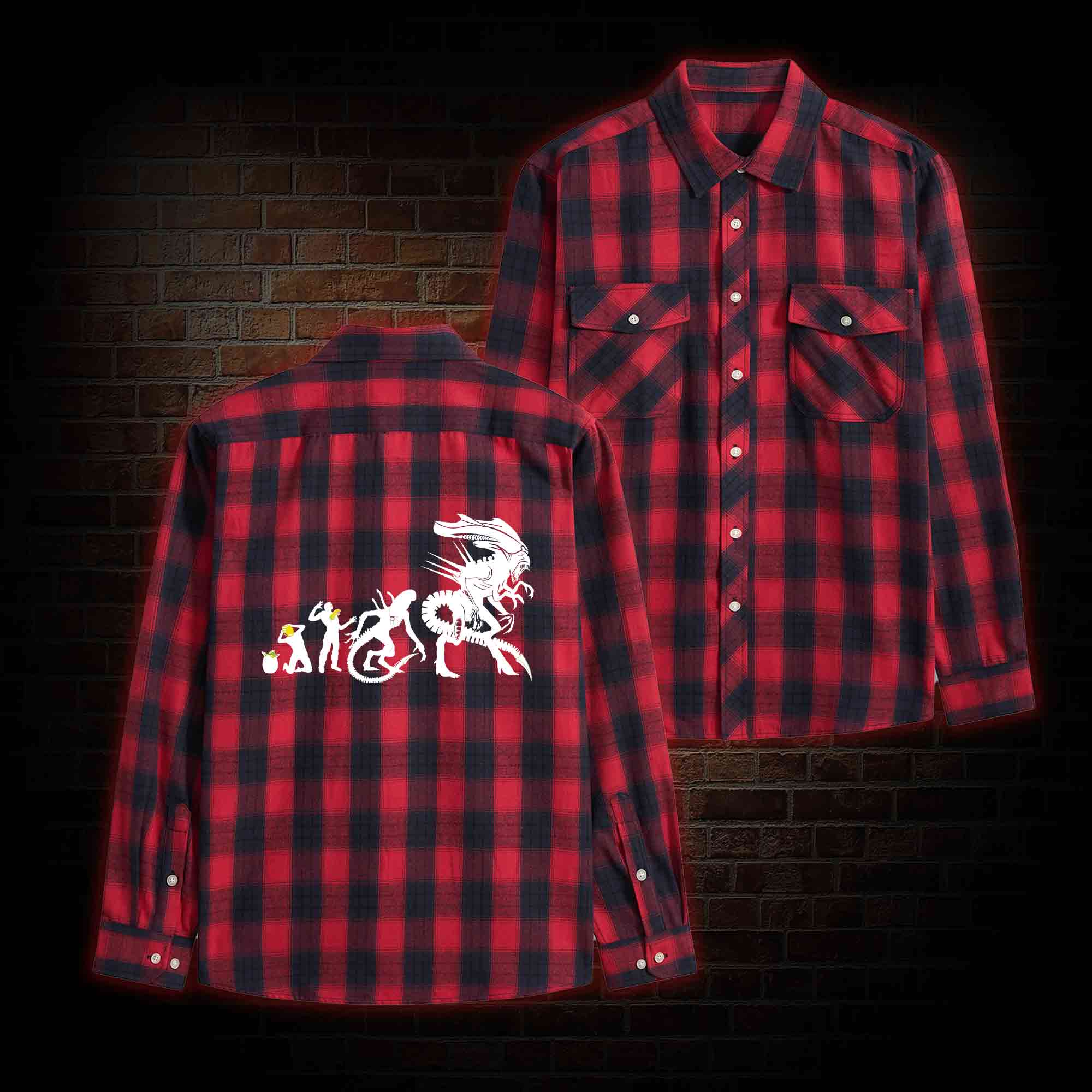 Alien Evolution Unisex Flannel Shirt