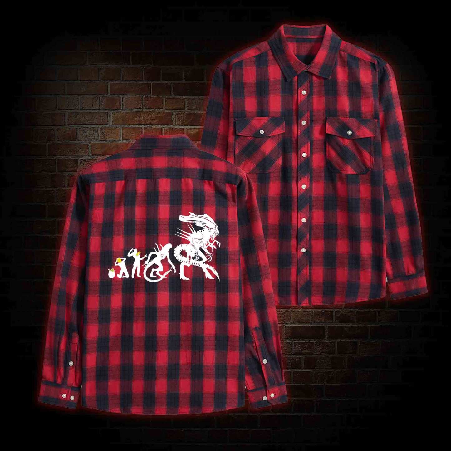 Alien Evolution Unisex Flannel Shirt