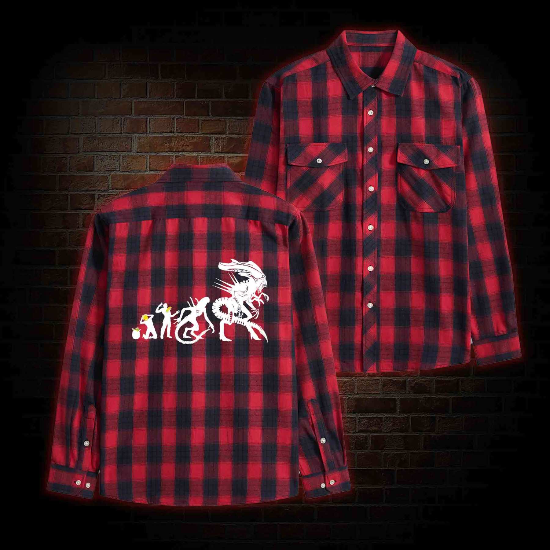 Alien Evolution Unisex Flannel Shirt