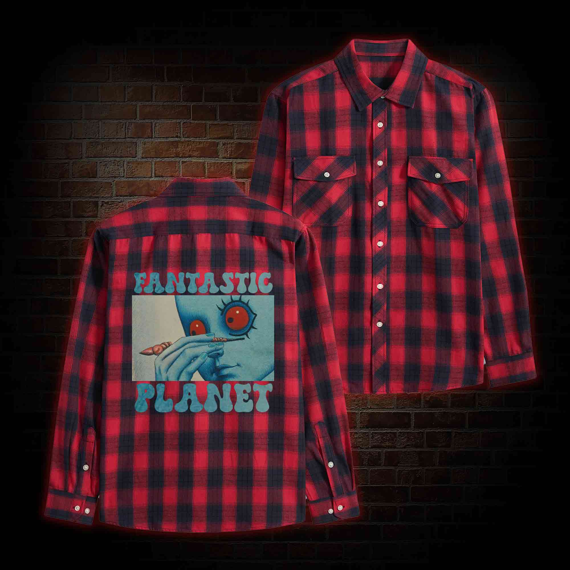 Fantastic Planet Unisex Flannel Shirt