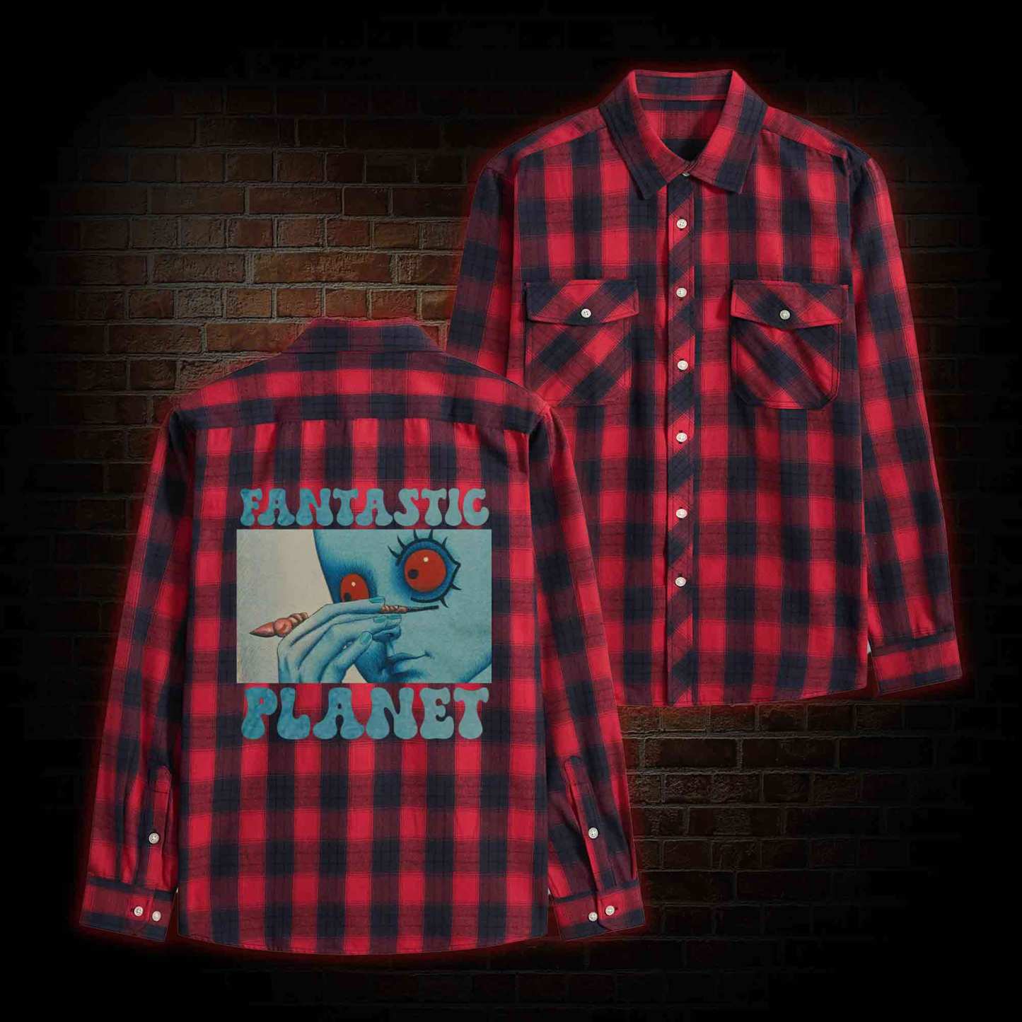 Fantastic Planet Unisex Flannel Shirt