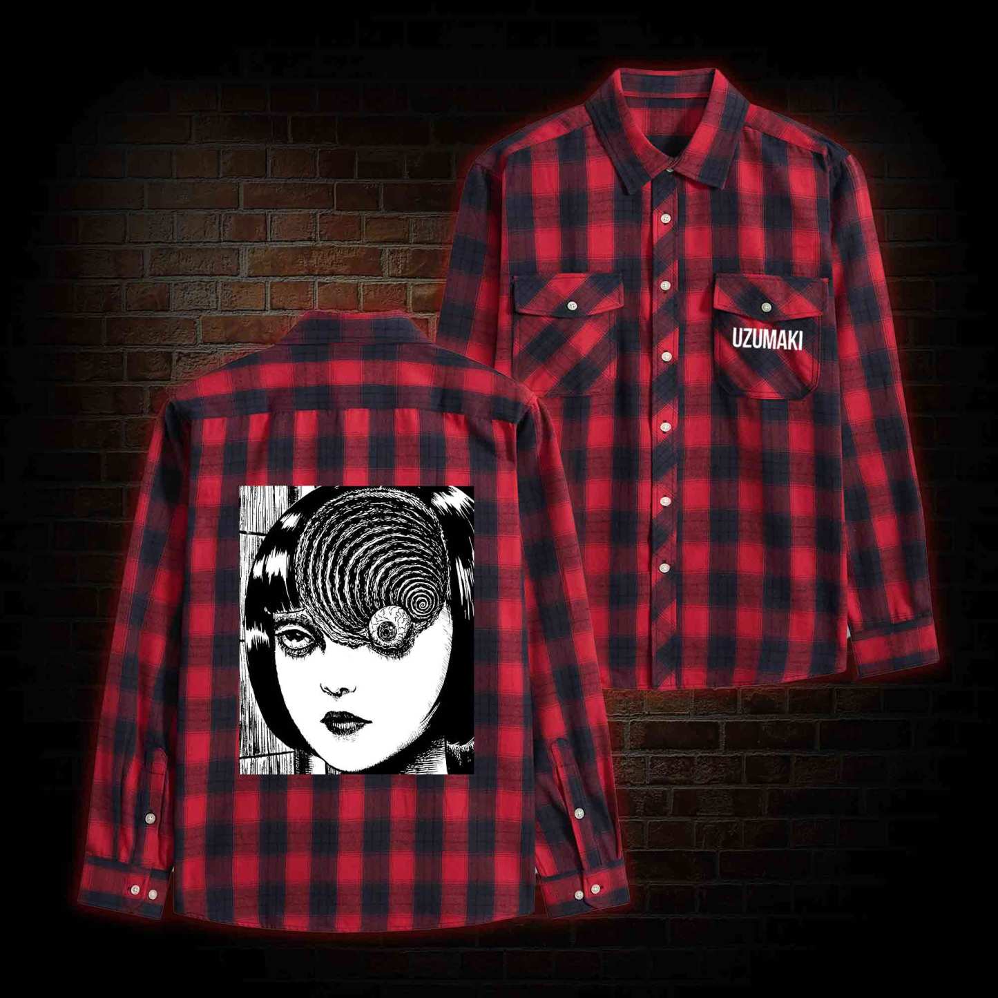 Horror Eyeball Unisex Flannel Shirt